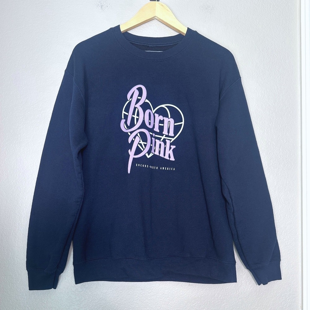 Blackpink Sweatshirt Medium Navy Blue Born Pink Encore Tour K Pop Official Merch